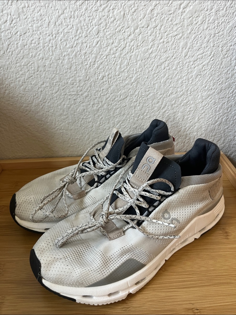 On Cloudnova 1 Sneakers for Women in White and Gray